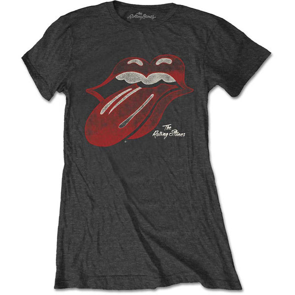 SALE The Rolling Stones Ladies T-Shirt: Vintage Tongue Logo