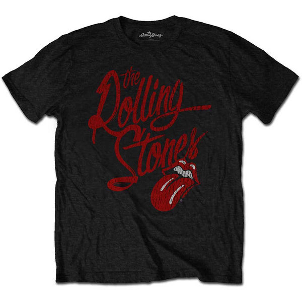 The Rolling Stones Unisex T-Shirt: Script Logo (Soft-Hand Inks)