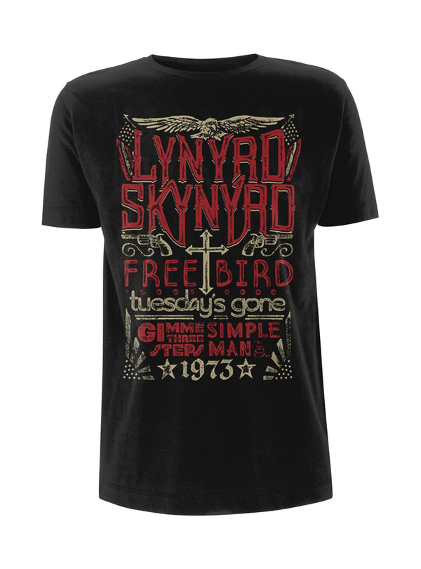 Lynyrd Skynyrd Unisex T-shirt: Freebird 1973 Hits