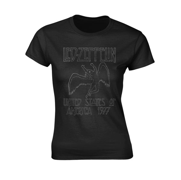 Led Zeppelin Ladies Ladies T-shirt: Usa 1977