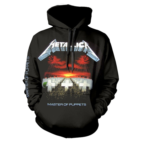 Metallica Unisex Hooded Top: Master Of Puppets Tracks (back print)