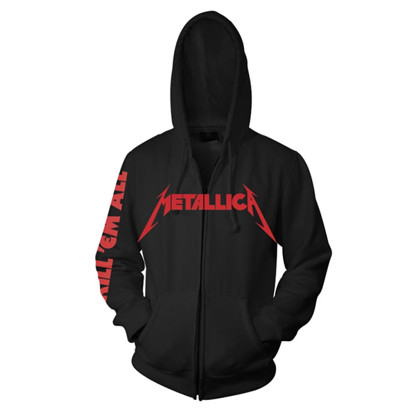 Metallica Unisex Zipped Hoodie: Kill Em All