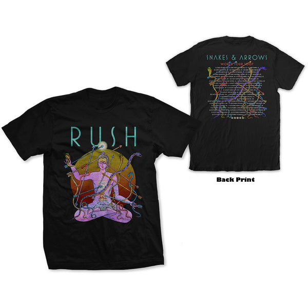 Rush | Official Band T-Shirt | Snakes & Arrows Tour 2007 (Back Print)