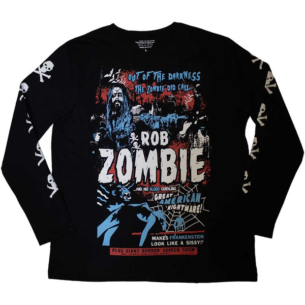 Rob Zombie| Official Band Long Sleeve T-Shirt | Zombie Call (Sleeve Print)