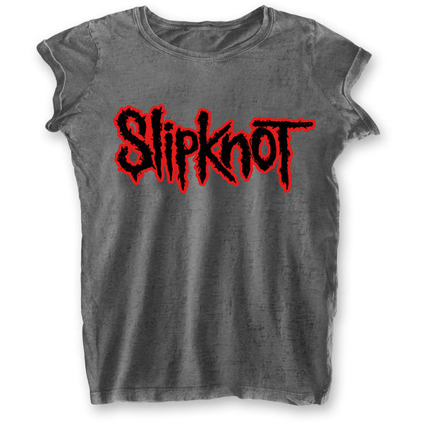 Slipknot Ladies T-Shirt: Logo (Burn Out)