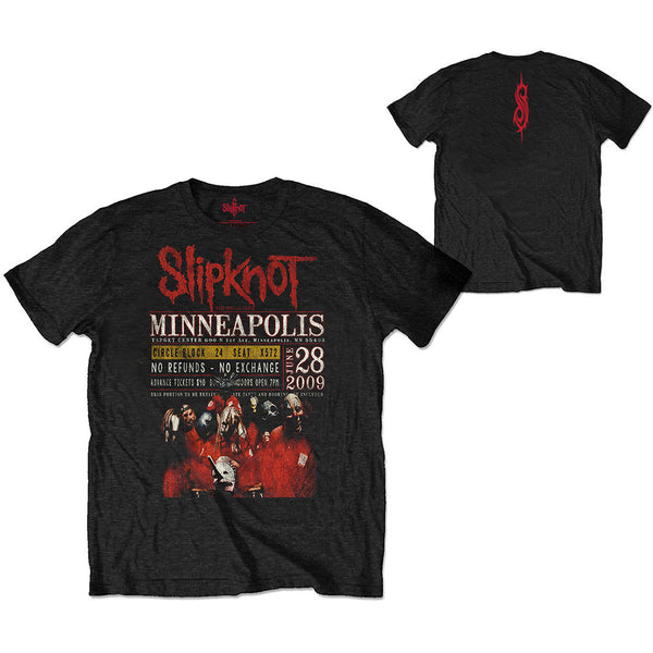 Slipknot Unisex Eco-T-Shirt: Minneapolis '09 (Back Print)