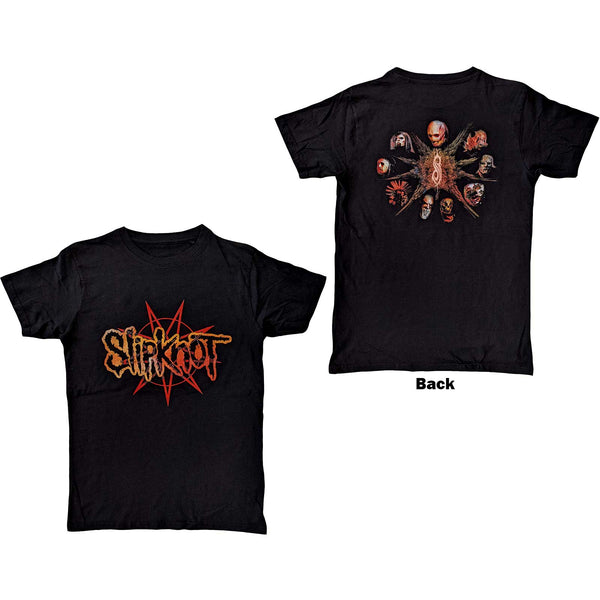 Slipknot | Official Band T-Shirt | The End So Far Pentagram Heads (Back Print)