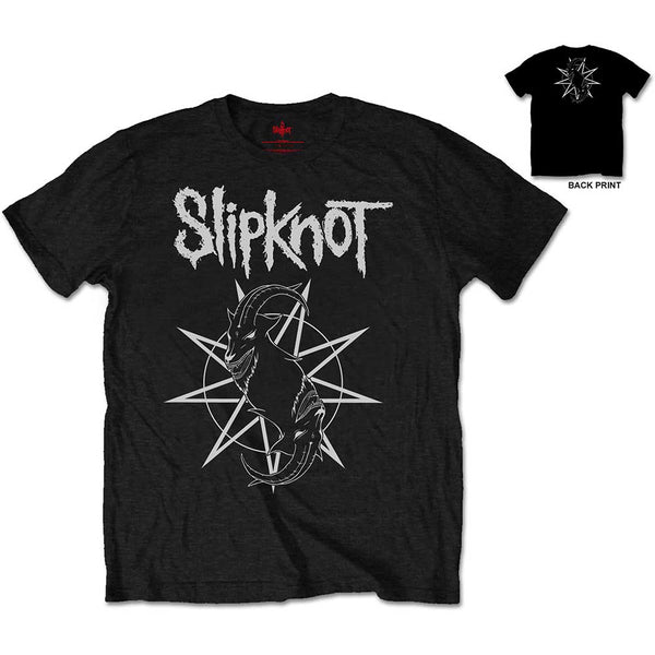 Slipknot | Official Band T-Shirt | Goat Star Logo (Back Print)
