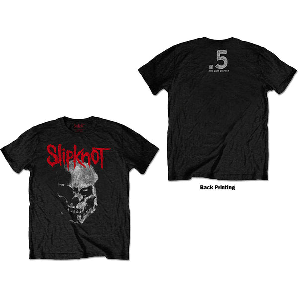 Slipknot | Official Band T-Shirt | Gray Chapter Skull (Back Print)