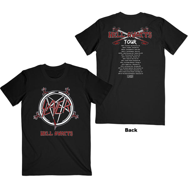 Slayer | Official Band T-Shirt | Hell Awaits Tour (Back Print)