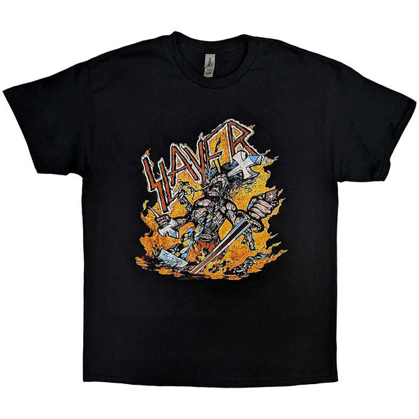 Slayer | Official Band T-Shirt | Cartoon Flames