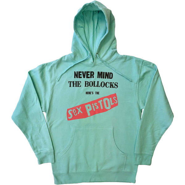 The Sex Pistols Unisex Pullover Hoodie: Never Mind The Bollocks Original Album Green