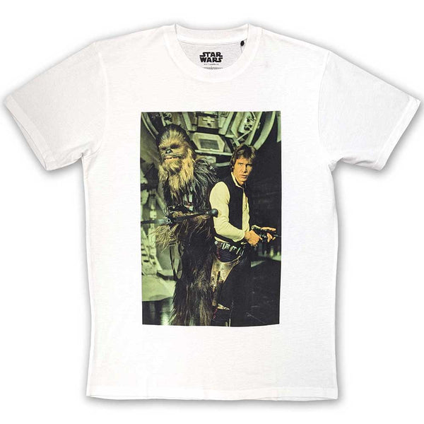 Star Wars | Official  Film T-Shirt | Chewbacca & Han Stare