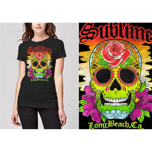 Sublime Ladies Tee: Colour Skull