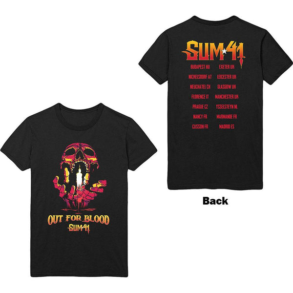 Sum 41 Unisex Tee: Out For Blood (Back Print)