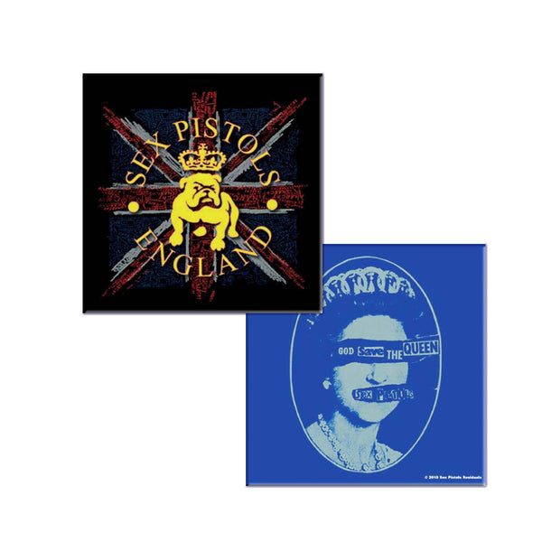 The Sex Pistols Gift Set with boxed Coffee Mug, Keychain, 2 x Drinks Coasters, Fridge Magnet, Woven Patch, Pen