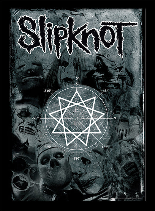 Slipknot Pentagram: 30 x 40cm Framed Print
