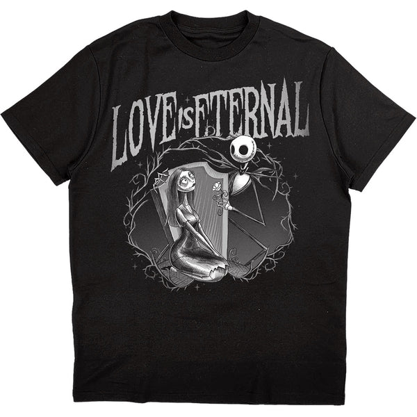 Disney | Official Band T-Shirt | The Nightmare Before Christmas Jack & Sally Love Is Eternal (Small)