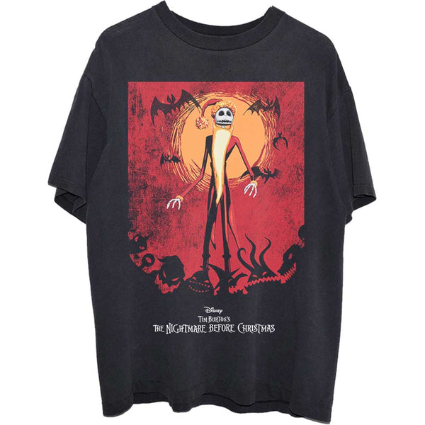 Disney | Official Band T-Shirt | The Nightmare Before Christmas Jack Orange Sun & Logo