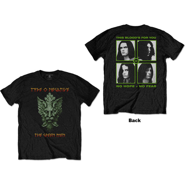 Type O Negative | Official Band T-Shirt | Green Man (Back Print)