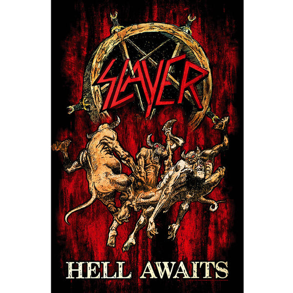 Slayer Textile Poster: Hell Awaits