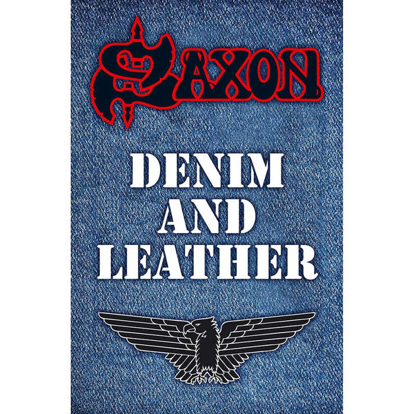 Saxon Textile Poster: Denim & Leather