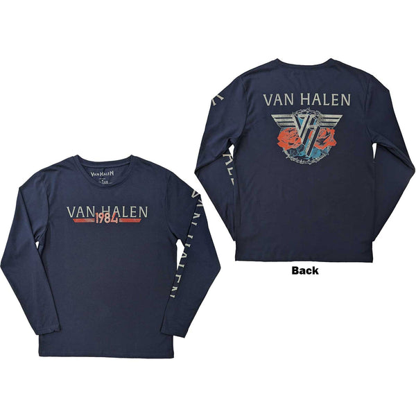 Van Halen | Official Band Long Sleeve T-Shirt | 84 Tour (Back & Sleeve Print)