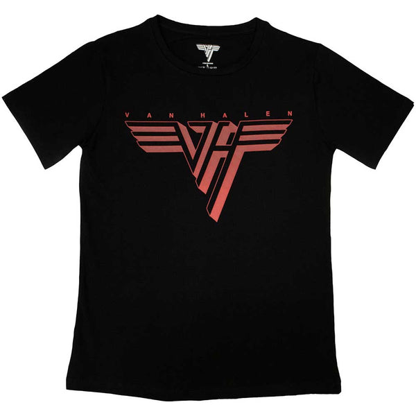 Van Halen | Official Band Ladies T-Shirt | Classic Red Logo