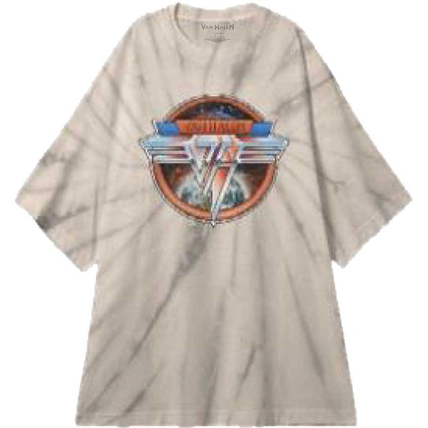 Van Halen | Official Band T-Shirt | Chrome Logo (Dip-Dye)