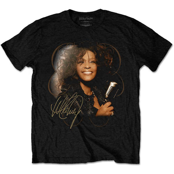 Whitney Houston | Official Band T-Shirt | Vintage Mic Photo