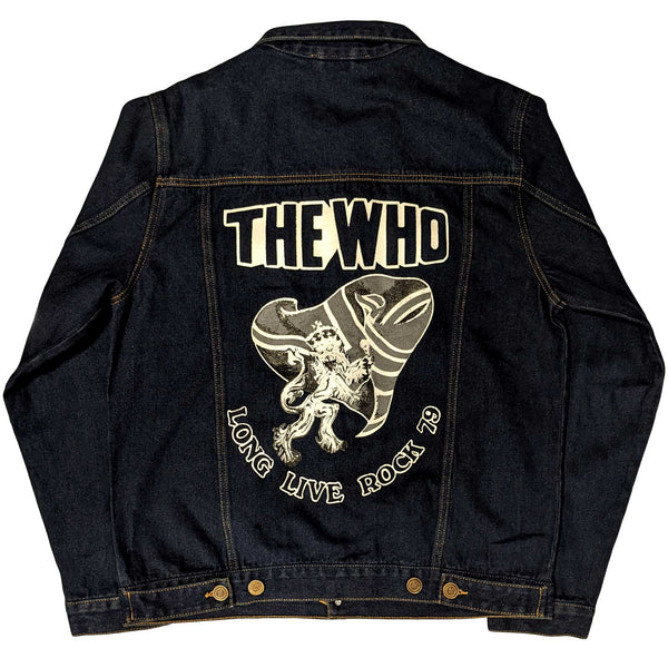 The Who Unisex Denim Jacket: Long Live Rock (Back Print)