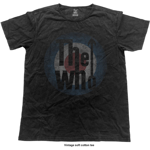 The Who Unisex Fashion T-Shirt: Target (Vintage Finish)