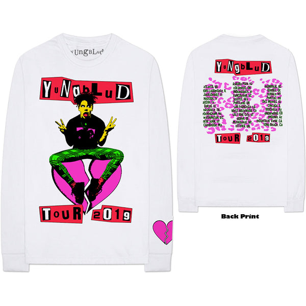 Yungblud Unisex Long Sleeved T-Shirt: Tour (Back & Sleeve Print)