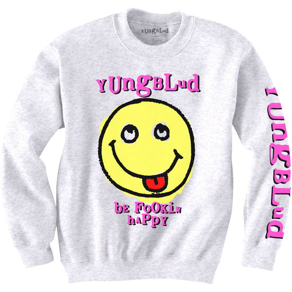 Yungblud Unisex Sweatshirt: Raver Smile (Back & Arm Print)