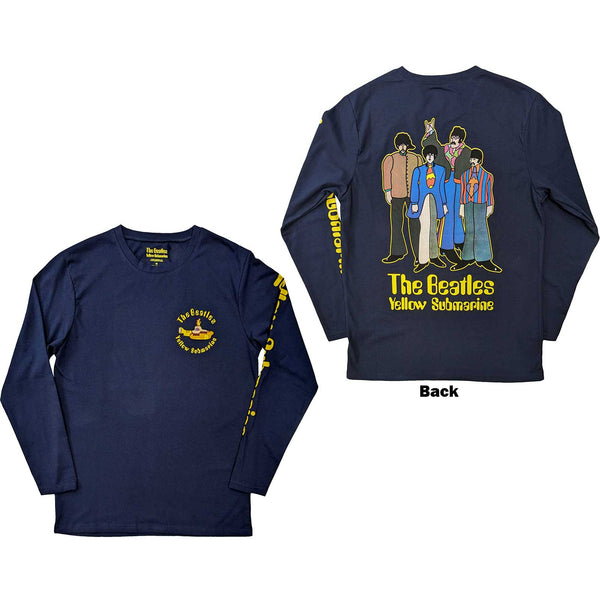 The Beatles | Official Band Long Sleeve T-Shirt | Yellow Submarine Band (Back & Sleeve Print)