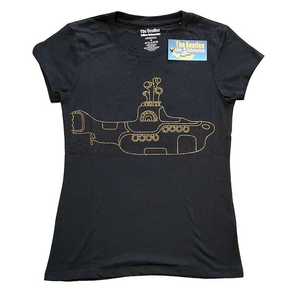 The Beatles Ladies T-Shirt: Yellow Submarine (Diamante)