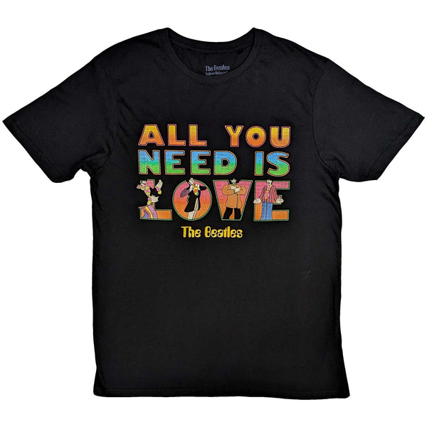 The Beatles | Official Band T-Shirt | Yellow Submarine All You Need Is Love Stacked