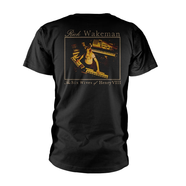 Rick Wakeman Unisex T-shirt: The Six Wives Of Henry VIII (back print)