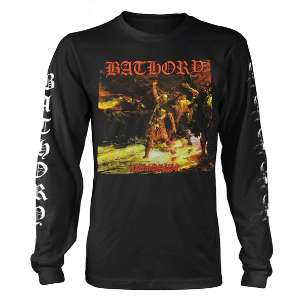 Bathory Unisex Long Sleeved T-shirt: Hammerheart (back print)